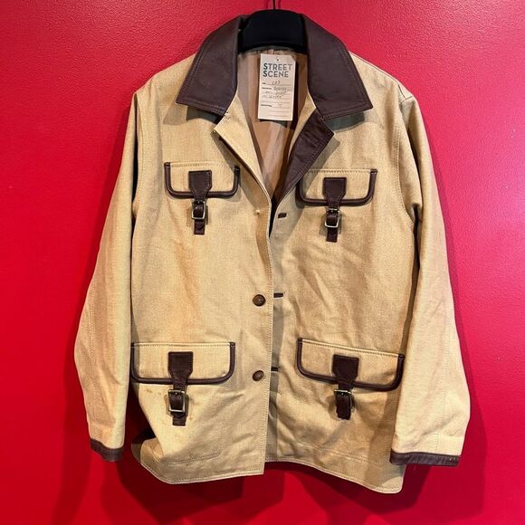 Women's Vintage Arandu Utility Leather Jacket - Picture 1 of 17